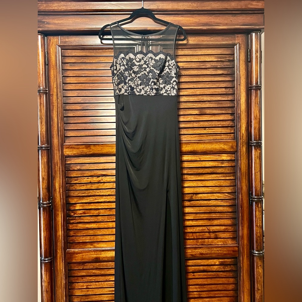 Elegant Eliza J Black Lace Dress Women’s Size 8 Evening Dress Prom Bridesmaid